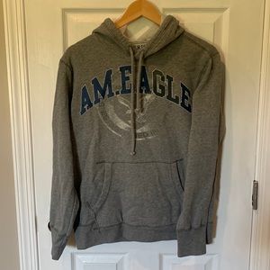 American Eagle Men's Gray Hoodie